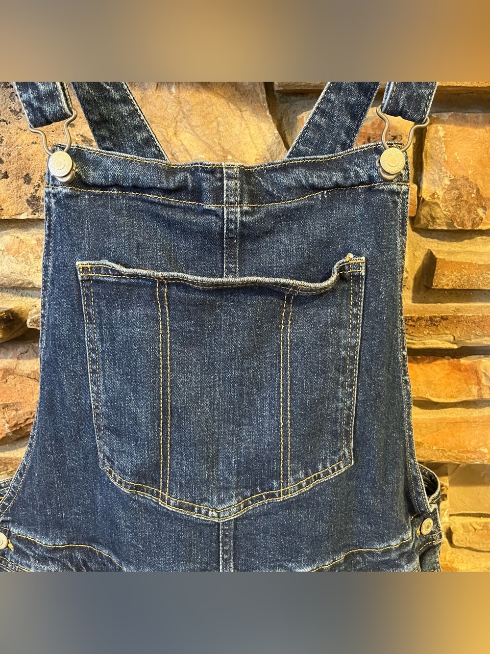 Old Navy Classic Denim Overalls in Medium Blue - Picture 2 of 8